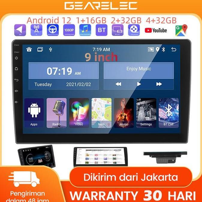 Head Unit Double Din Android 12 9 Inch Universal Bluetooth Gps Wifi