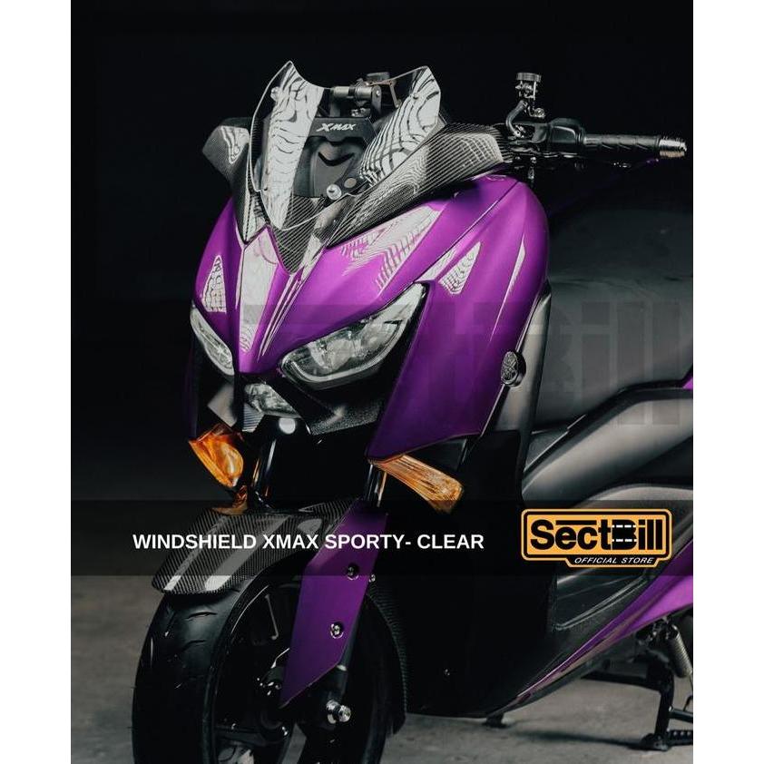 Windshield Sectbill Xmax Sporty Aksesoris Motor