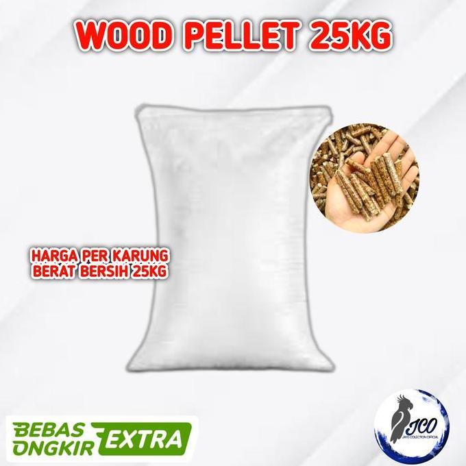 WOOD PELLET 25KG WOOD PELLET KARUNGAN PELET KAYU KUCING ALAS KANDANG