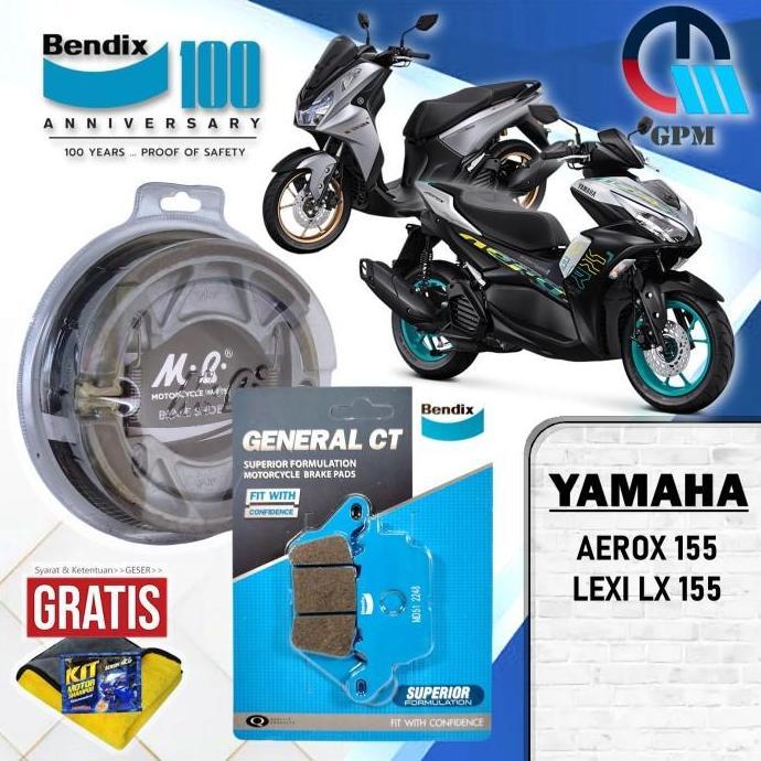 Paket Kampas Yamaha Aerox 155 Bendix Depan Belakang