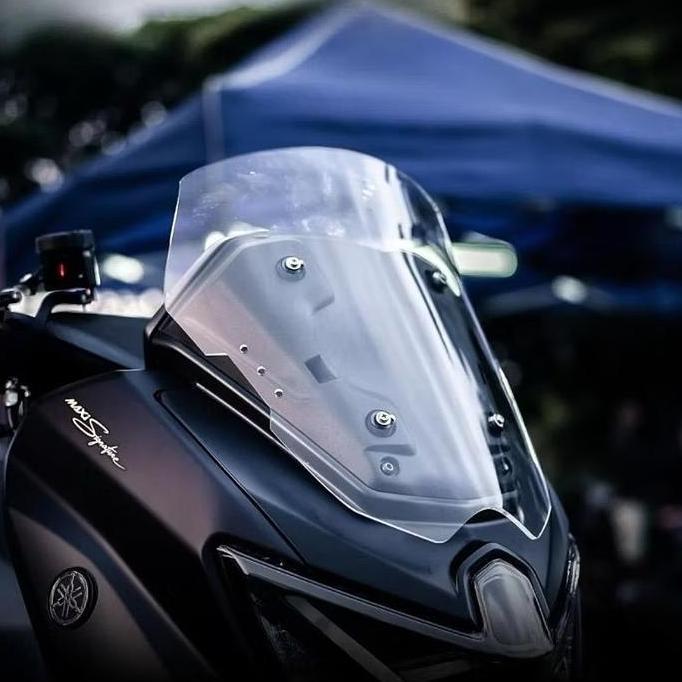 Windshield Visor Nmax Turbo Neo S 2024 Cyborg Sirip Riben Dan Bening  Motor