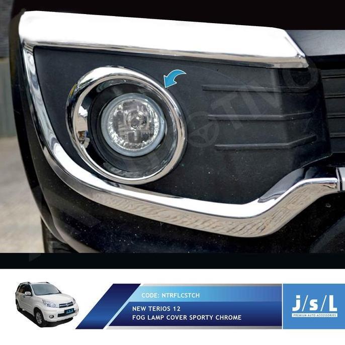 New Terios 12 Fog Lamp Cover Sporty Chrome / Aksesoris Daihatsu Terios Premium