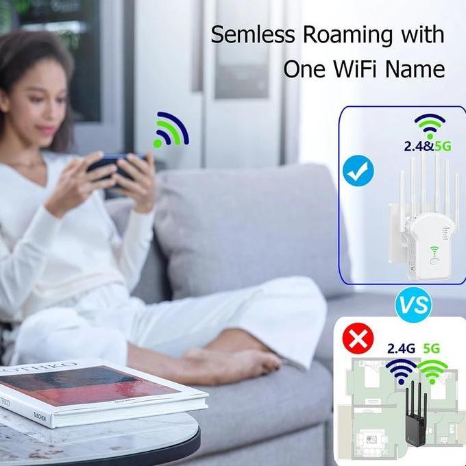 1200Mbps 5Ghz Wireless Wifi Repeater 5Ghz Wifi Signal Amplifier Extender Router Network