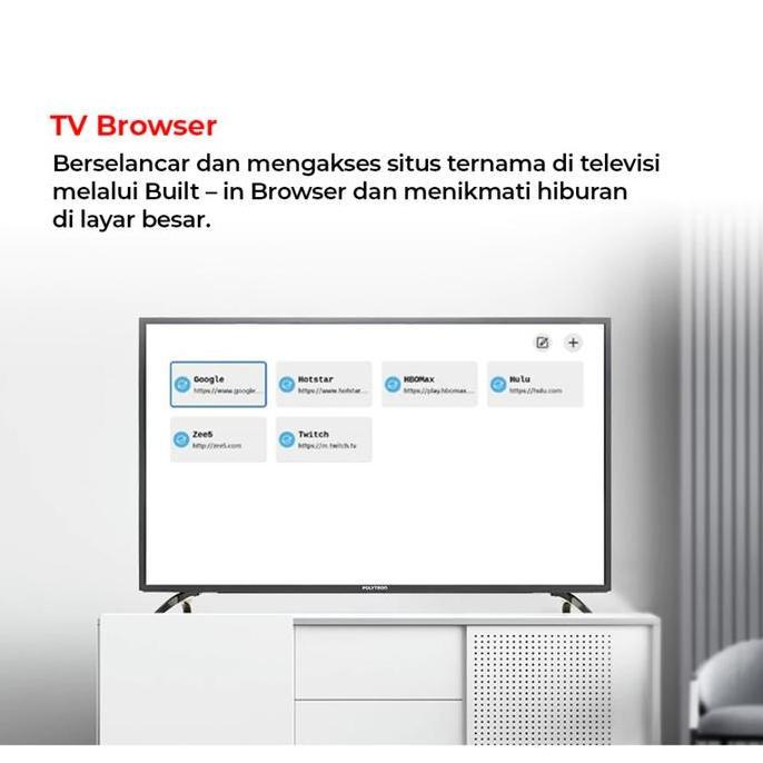 Murah Smart Tv Polytron 32 Inch Pld-32Cv2269 Coolita Os Hd Ready Layar Led Garansi 5 Tahun Pengalama