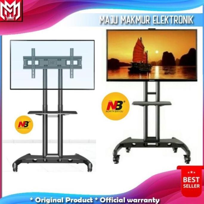 TERLARIS NORTH BAYOU NB AVA 1 STAND STANDING BRACKET TV 32''-75 INCH DENGAN KETINGGIAN MAKSIMAL 1530