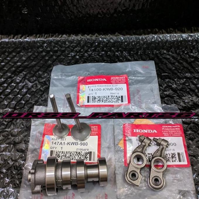 3Item Noken As+Platuk Klep+Klep Set KWB Honda Motor Blade 110/Revo Absolut/Revo Fit Karbu