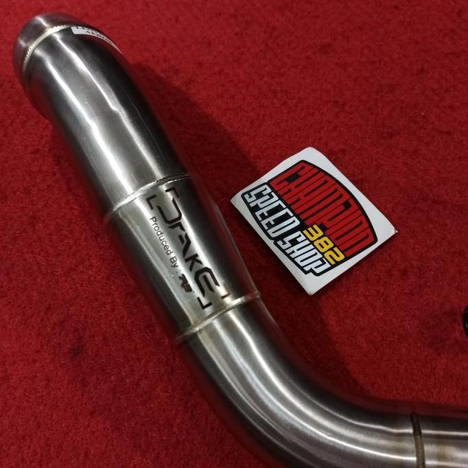 Pipa Header Kit Leher Knalpot Inlet 54mm Drake R9 All New Aerox 155
