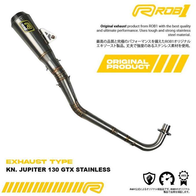 Knalpot ROB1 Jupiter 130 GTX Stainless