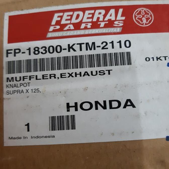 Promo Muffler Knalpot Supra X 125 Lama Fp-18300-Ktm-2110 Original Federal Cod