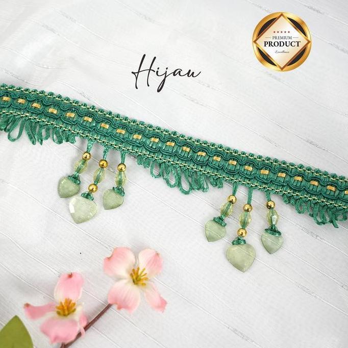 Renda 3 Hati Gorden Crystal/Renda Gorden 13 M Harga Per Roll