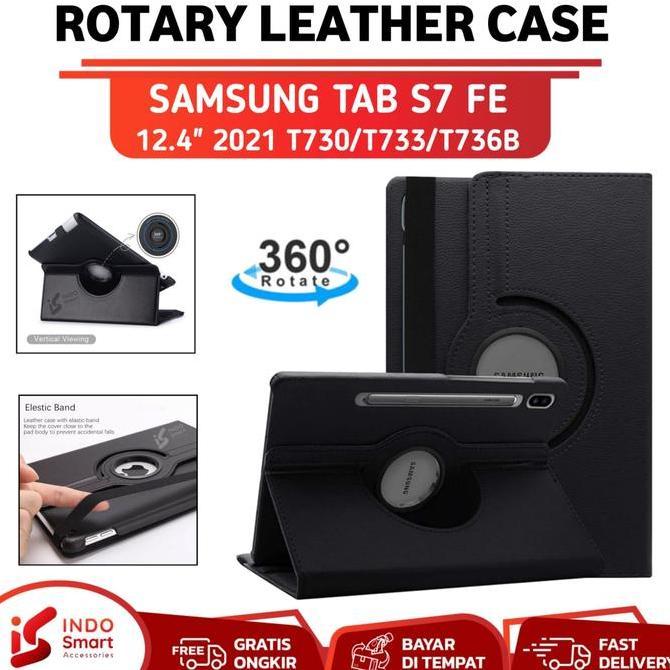 TERBARU - Case Samsung Tab S7 FE / Samsung Tab S7 FE / T730 T733 Casing Rotary