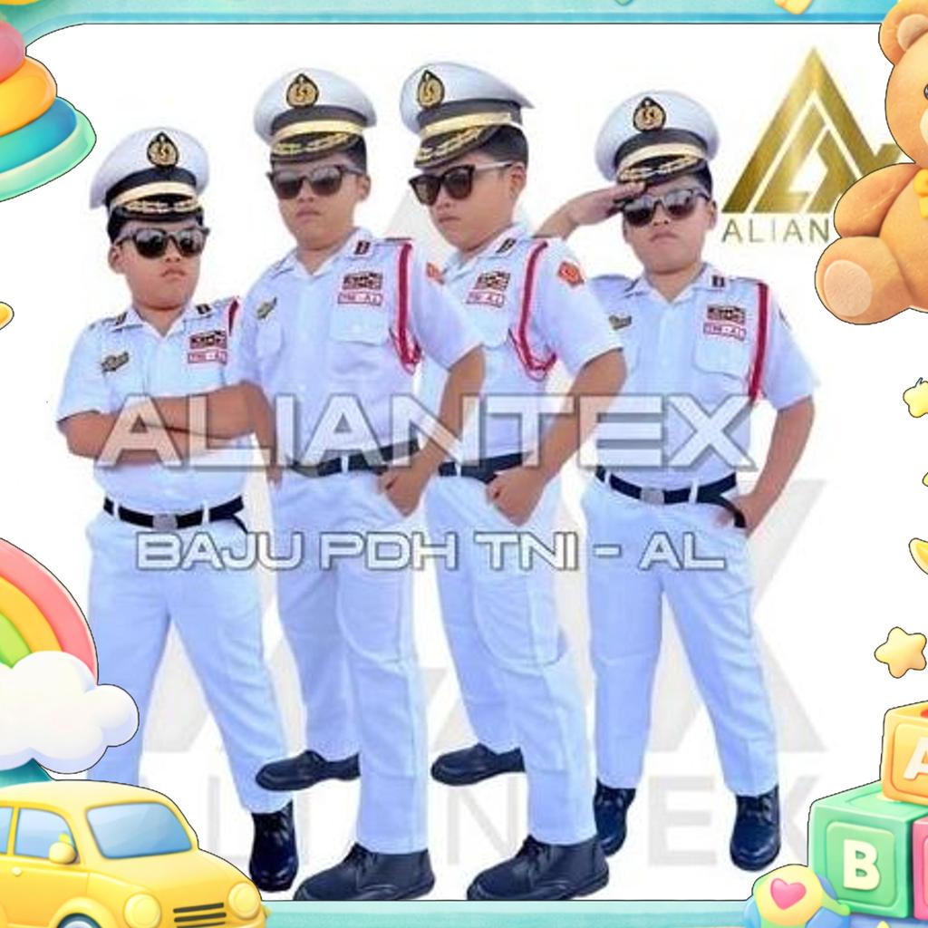 Aliantex - Pdh Tni Al Laki-Laki Anak ( Tangan Pendek)