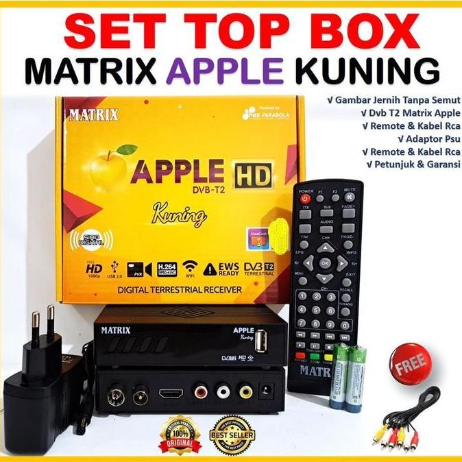 Promo Stb Matrix Apple Kuning /  Set Top Box Burger Set Top Box Tv Digital Matrix