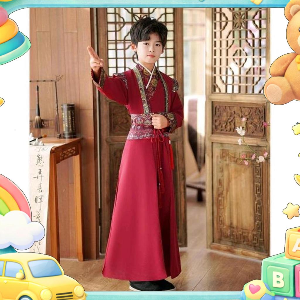 KostumImlek Anak Hanfu Laki Laki Dinasti Tang Anak BajuHanfu Laki LakiCinaChina