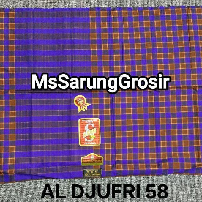 TERLARIS SARUNG AL DJUFRI 555 MOTIF KOTAK KDT SANDUR ORINAL SUTERA