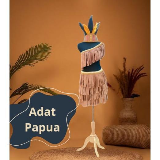 Free Ongkir Kostum Adat Papua Anak Dan Dewasa Pria Wanita | Baju Adat Papua Simpel