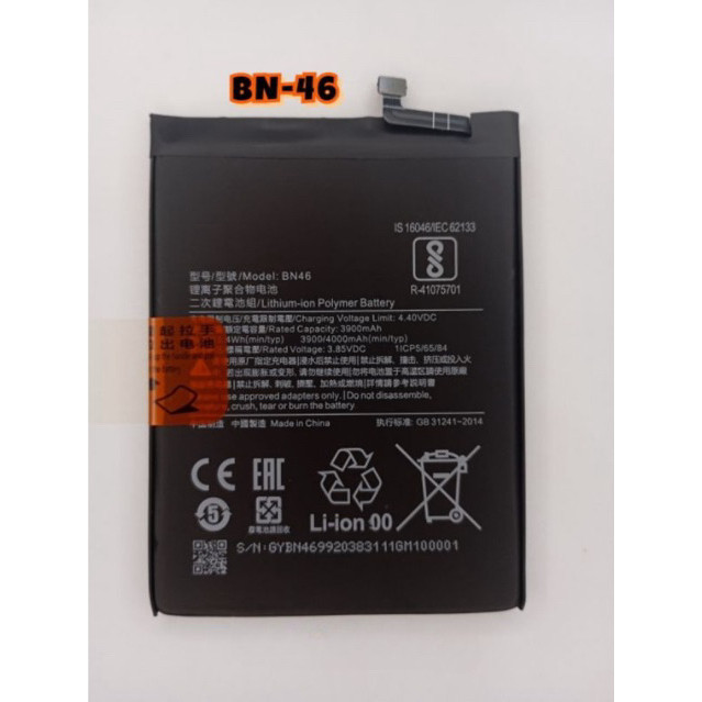 Baterai Redmi Note 8 BN46 / BN-46 Real Capacity