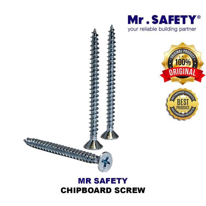 Sekrup Kayu dan Sekrup Gypsum Mr. Safety (Chipboard Screw) Box