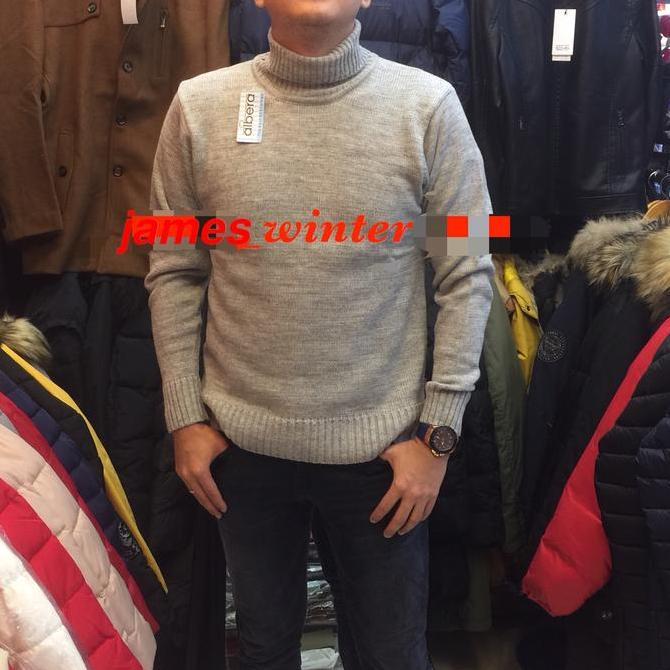 NEW SWEATER TURTLENECK PRIA RAJUT WOOL TEBAL. ORI