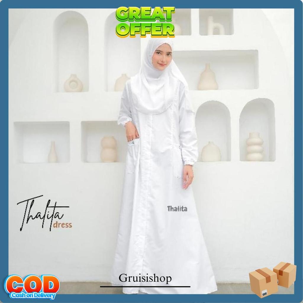 Gamis Manasik Haji Umroh Daily Abaya Putih Toyobo Pilihan Banyak Orang