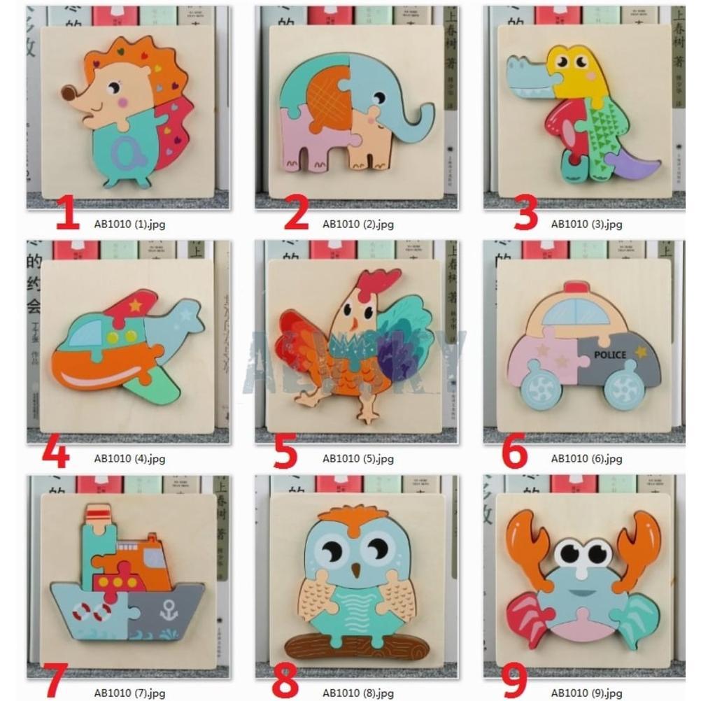 Murah Puzzle Mini Pastel Wooden Puzzle Kayu Puzzle Anak Mainan Kayu Puzzle