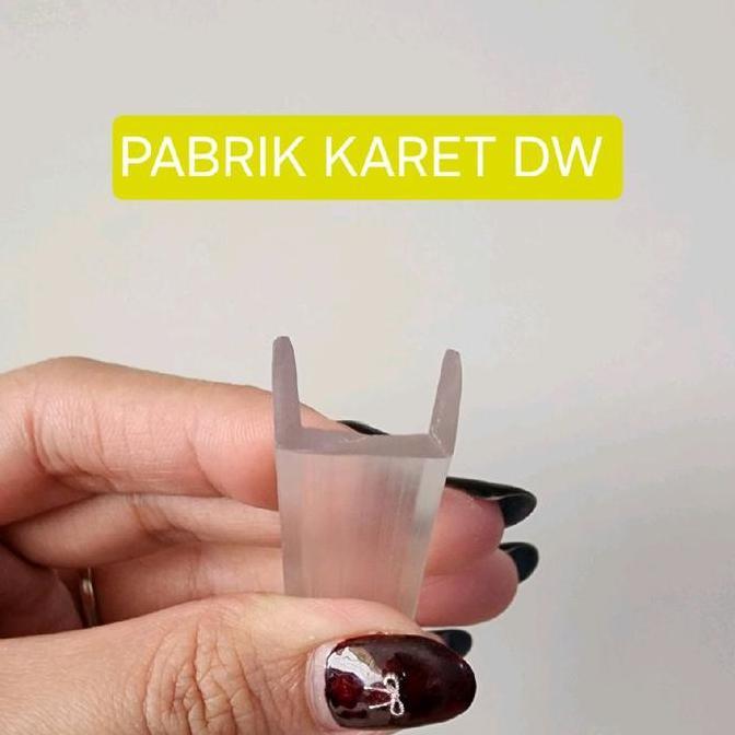 Lockyou- Karet U Jepit Kaca 12 Mm Karet Lis U Jepit Plat 12Mm Meteran Bening Transparan