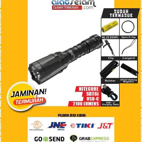Senter Nitecore SRT6i USB-C - 2100 Lumens / Senter Outdoor Hiking / Senter Outdoor Hiking Camping / 