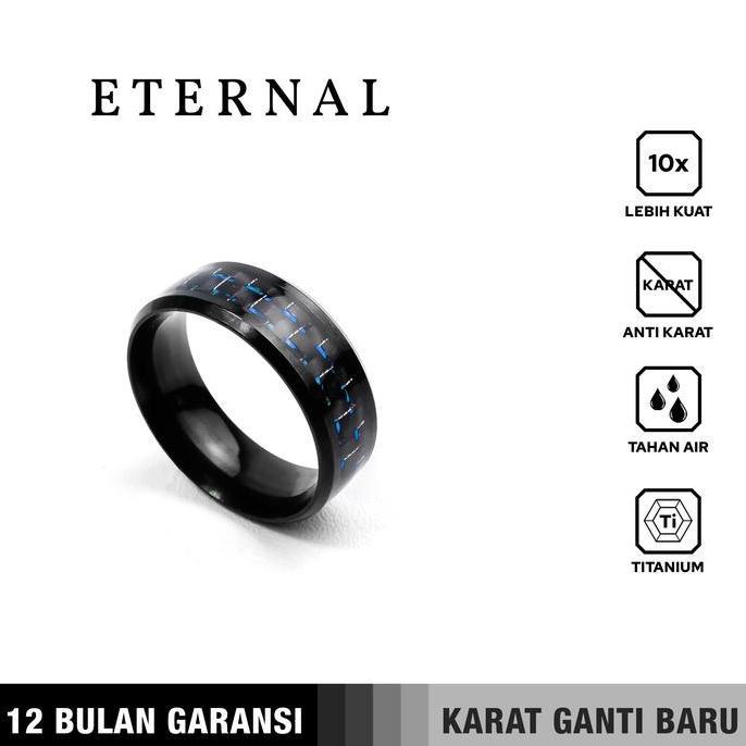 Youboy- Emrys Premium Ring Eternal Real Titanium Anti Karat Cincin Titanium Pria
