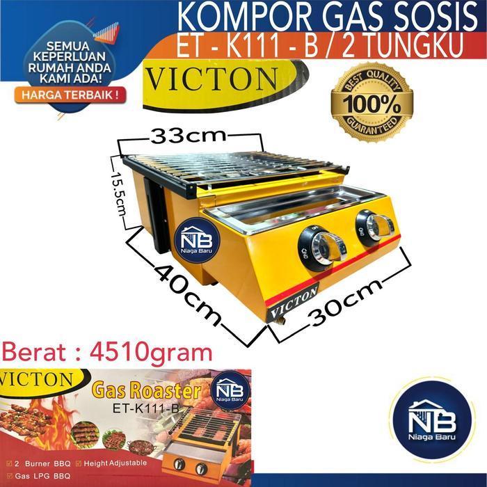 PROMO KOMPOR PANGGANG 2 TUNGKU(SOSIS BAKAR, AYAM, IKAN, SATE) VICTON