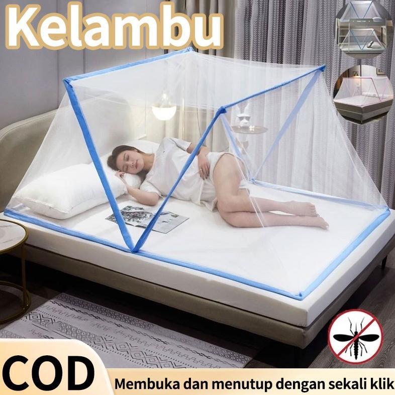 Kelambu Lipat kelambu tidur anti nyamuk Kelambu untukTidur, Tenda, Dewasa DISKON