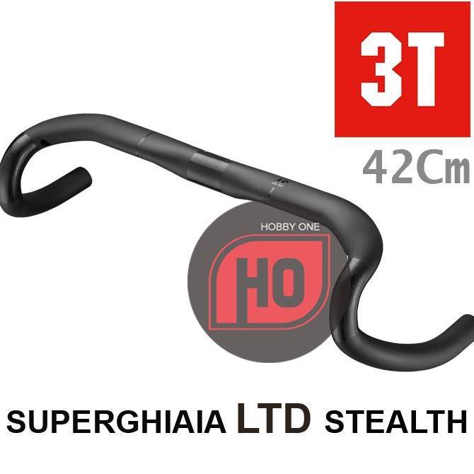 Handlebar 3T SUPERGHIAIA Ltd Stealth 42 Cm - Gravel Drop Bar