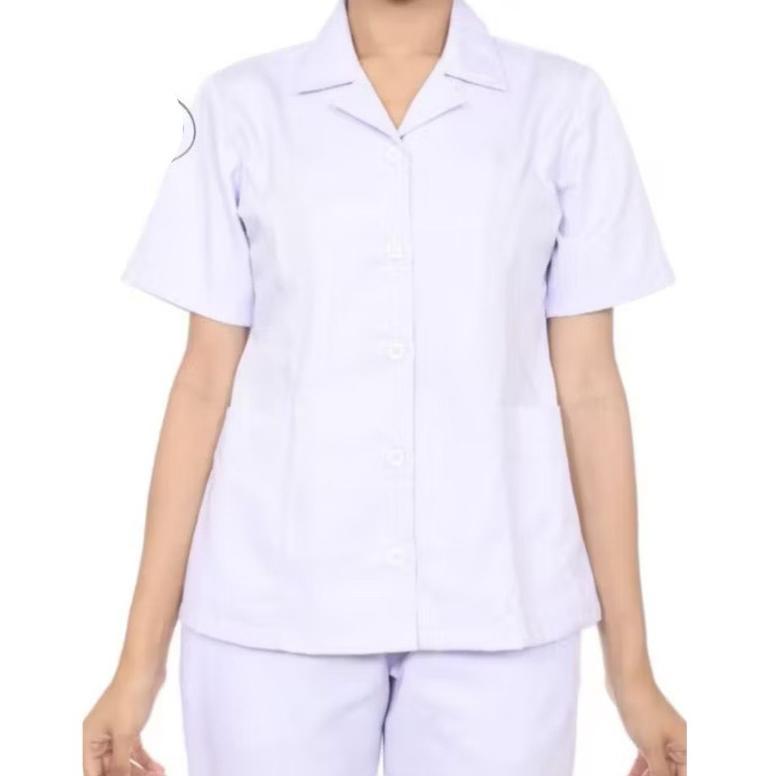 Termurah Baju Perawat Putih Lengan Pendek