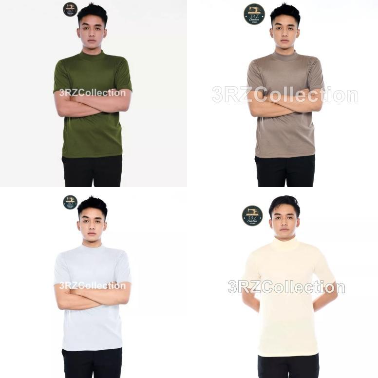 New Polisi Satpam Security Kaos Polos Coklat/Putih/Army Kaos Dalaman Leher Panjang Leher Pendek Terb