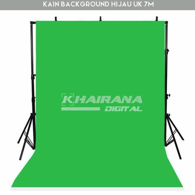 NEW Kain Background Backdrop Studio Foto green screen zoom besar HIJAU 7m