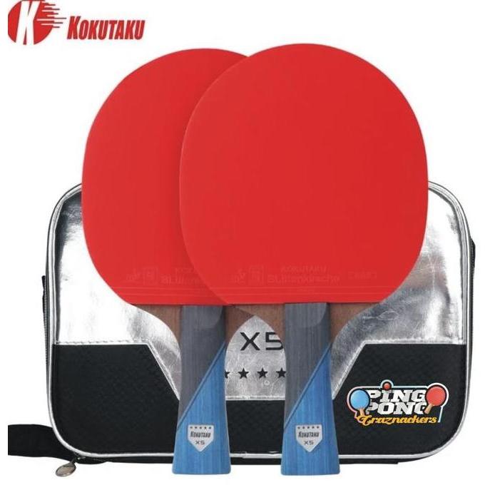 Kokutaku X5 - 5 Star Bet Pingpong Blade Carbon Set Kayu Rakitan Pabrik