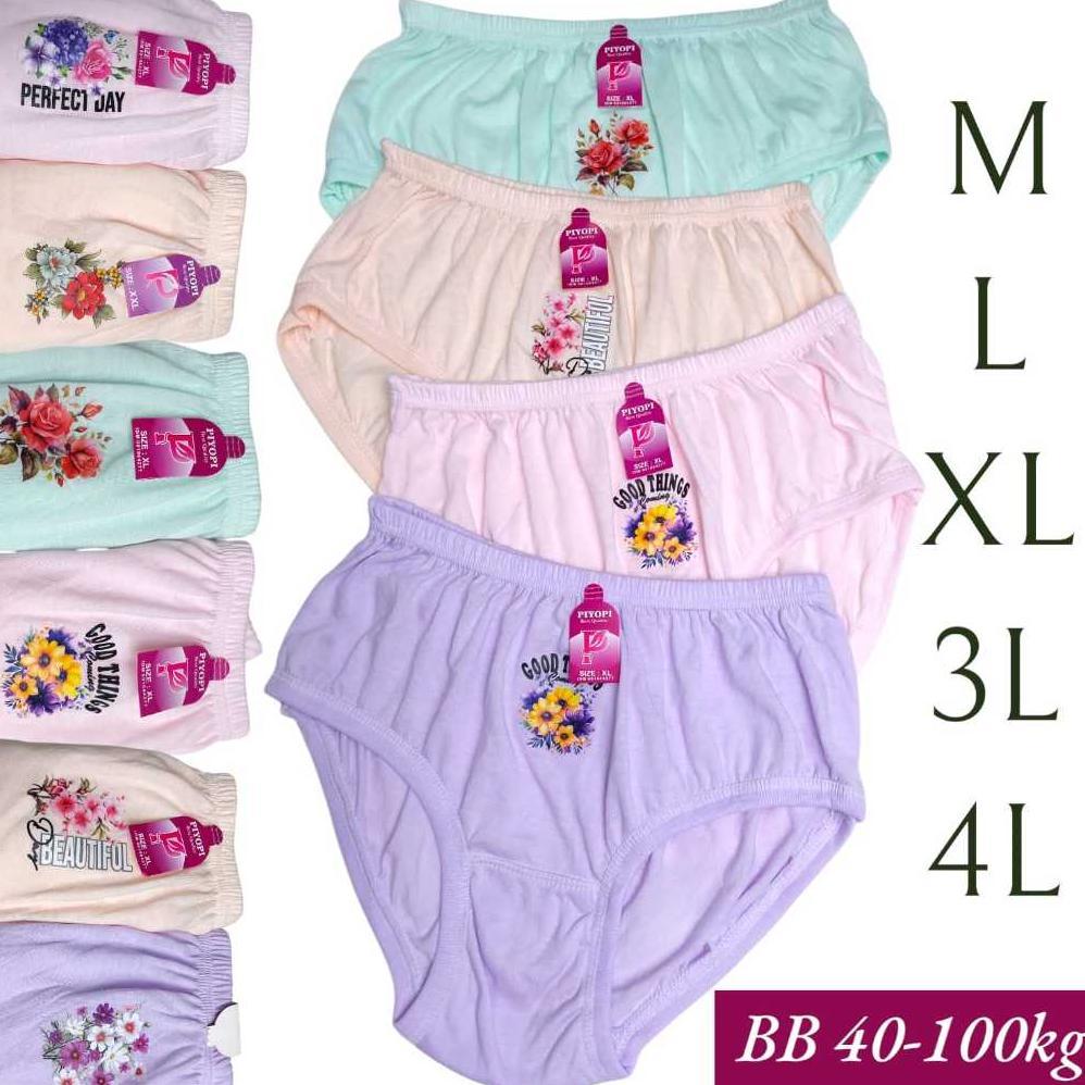 recommended celana dalam wanita jumbo 5l 4l 3l xl l cd wanita big size elastis cd ibu hamil bb 40kg-