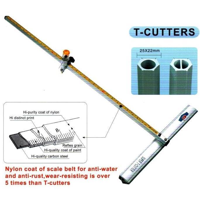 Glass Straight T Cutter Alat Pemotong Kaca Lurus 60 Cm Glass Cutter