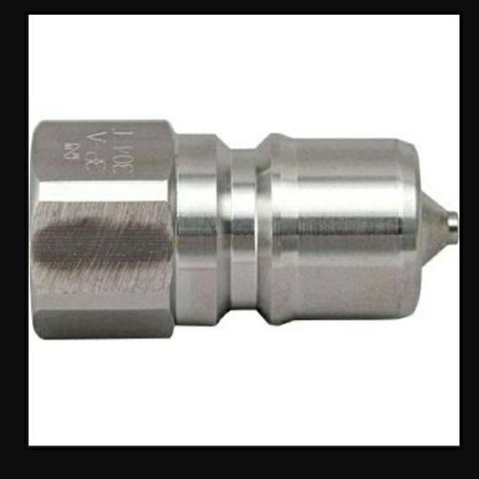 Nitto Kohki 6P-A Stainless Plug Cupla 3/4" Female Thread FKM