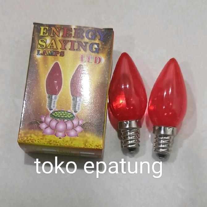 bola lampu sembahyang bollam Lampu Sembahyang Led -Bening - merah