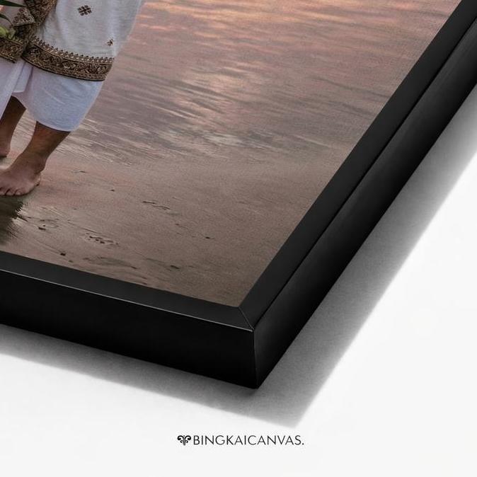 Cetak Foto Bingkai Kanvas 10r - 20r Frame Minimalis Putih Aestethic varian Ukuran