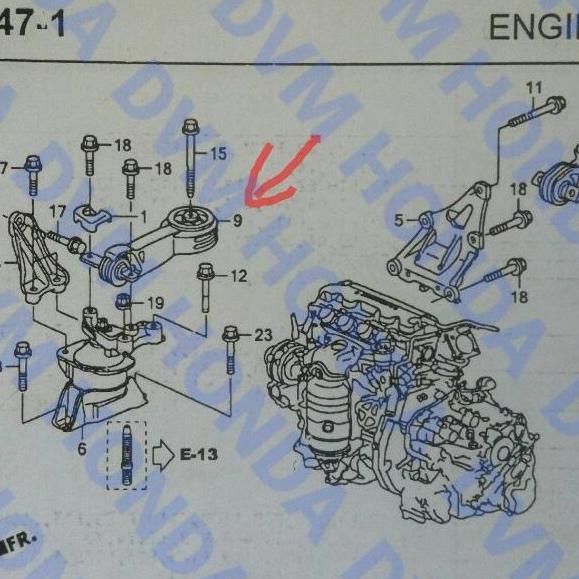 Engine Mounting Kanan Atas Automatic IR Civic 1.8 FD