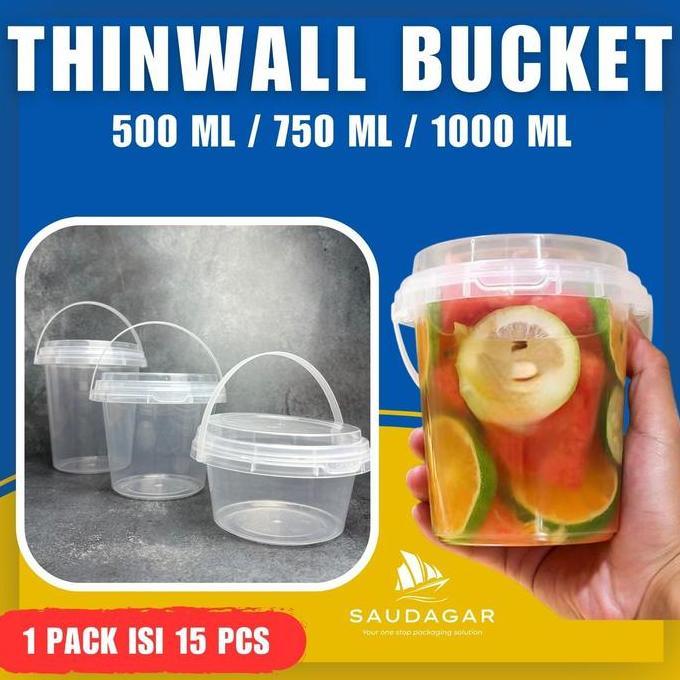 Thinwall ember bucket kurma, buah, es ukuran 750 ml