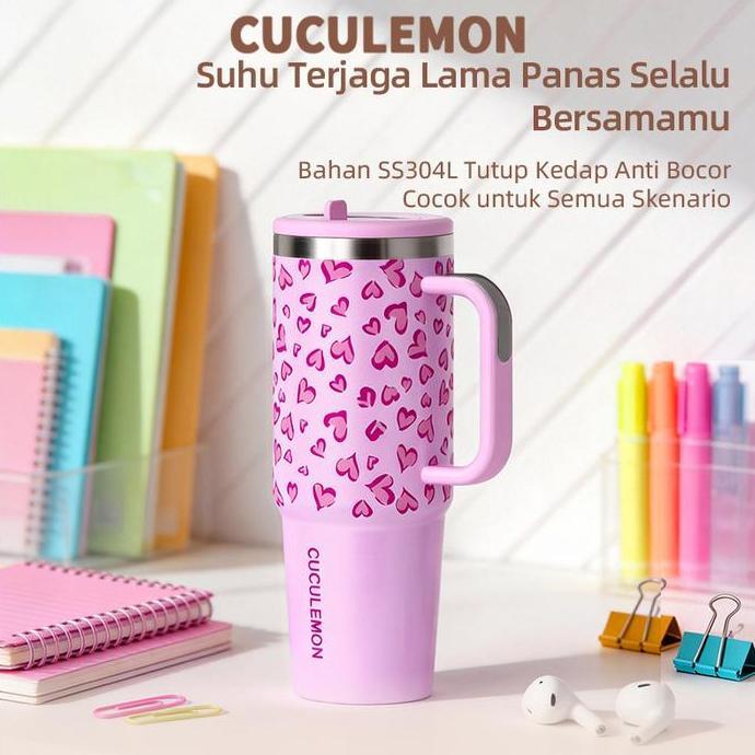 Cuculemon Tumbler Stainless 1.2 Liter Botol Minum 1200ml Tahan Panas Dingin Portable Stainless