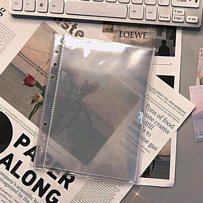 A5 DOUBLE SIDE Sleeve Photocard Binder 6 Ring Plastik