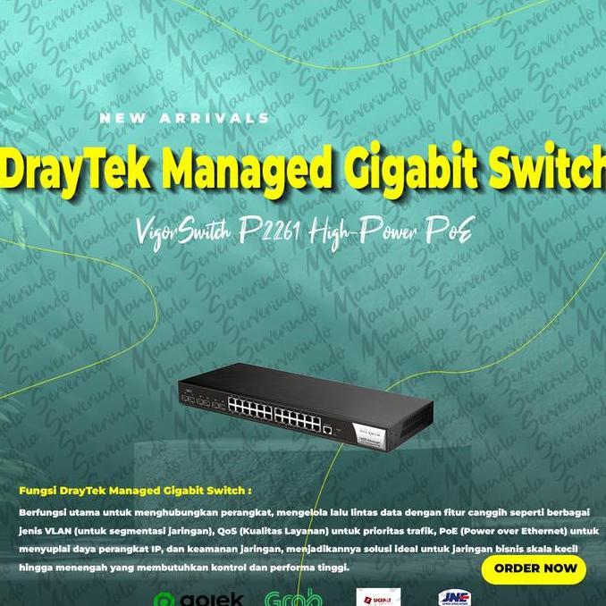 DrayTek VigorSwitch P2261 High-Power PoE Gigabit Switch L2 Managed