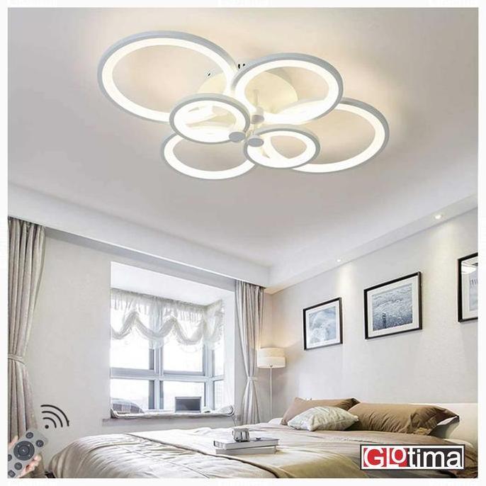 Lampu Plafon Plafond Gantung Hias Led Modern Ceiling Lamp Light 6 Ring