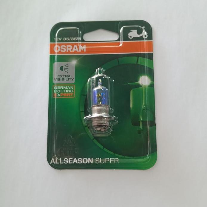 Bohlam Lampu Motor Osram Depan All season Super Hologen 12v 35W