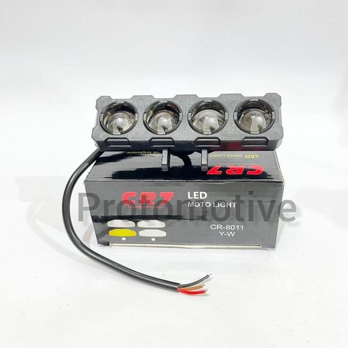 CR7 Lampu Tembak 4 Mata LED original CR8011 Full Aluminum Waterproof High Low Kuning putih