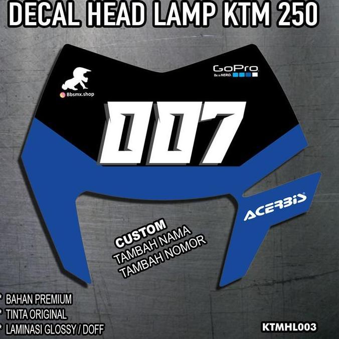 Decal   Head   Lamp   KTM    250