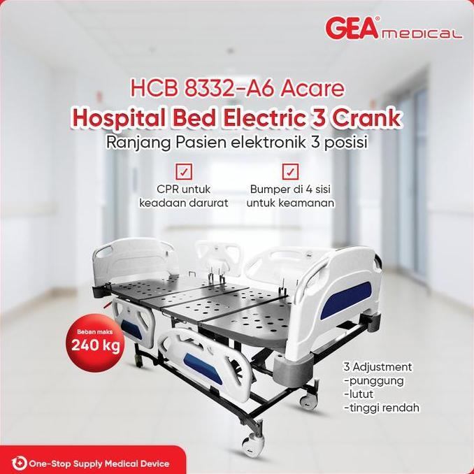 Acare Hospital Bed Electric 3 Crank HCB 8332-A6